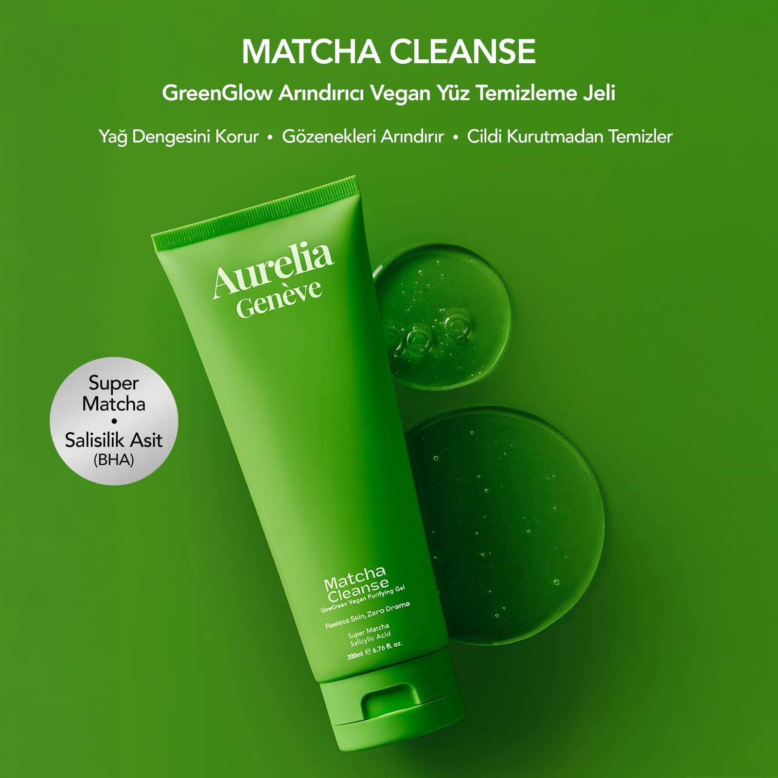MATCHA CLEANSE - GLOWGREEN VEGAN PURIFYING GEL