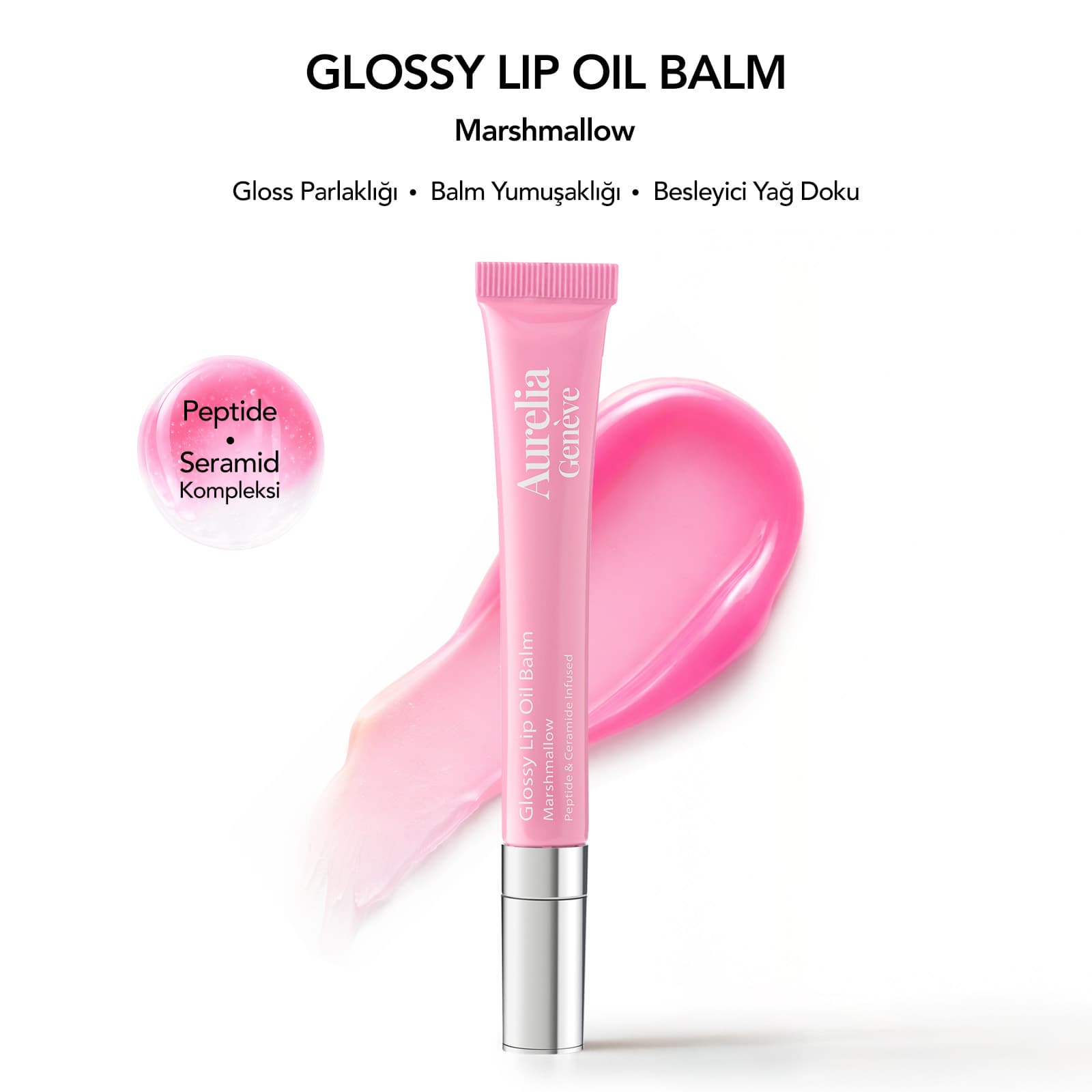 GLOSSY LIP OIL BALM - PEPTIDE & CERAMID INFUSED